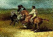 charles emile callande course de chevaux montes Sweden oil painting artist